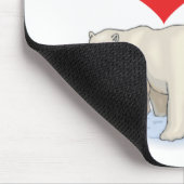 I polare Bären des Herz-(Liebe) Mousepad (Ecke)