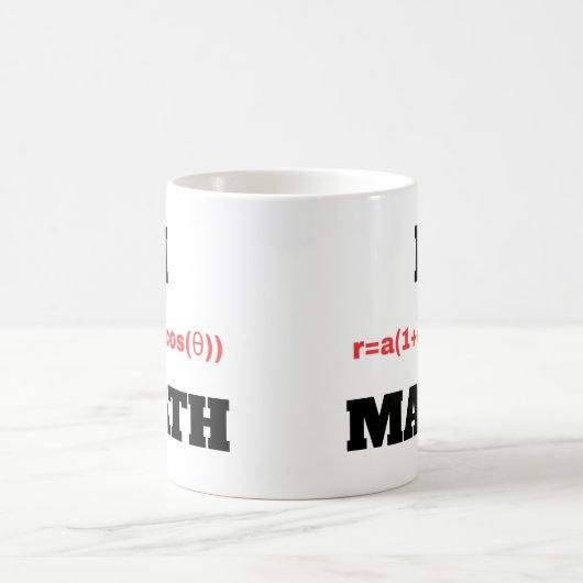 I Polargleichung (Herz) Math Kaffeetasse (Mittel)