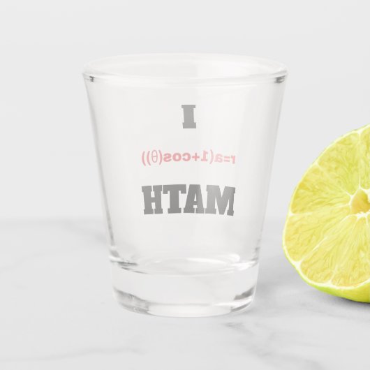 I Polargleichung (Herz) Math Schnapsglas (Rückseite)