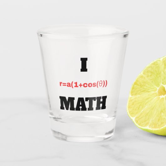 I Polargleichung (Herz) Math Schnapsglas (Vorderseite)