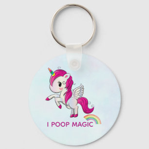 I Poop Magic Funny Unicorn Saying Schlüsselanhänger
