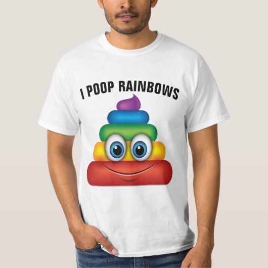 I POOP RAINBOWS Funny T-Shirts (Vorderseite)
