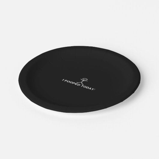 i pooped today pappteller (Schrägansicht)