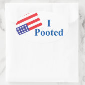 I Pooted Stocker Ovaler Aufkleber (Tasche)