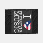 I Pr Heart Style Music Black T Shirt Fleecedecke (Vorderseite (Horizontal))