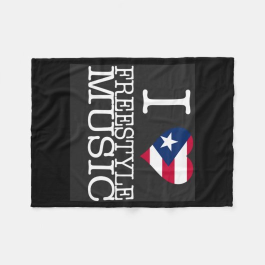 I Pr Heart Style Music Black T Shirt Fleecedecke (Vorderseite (Horizontal))