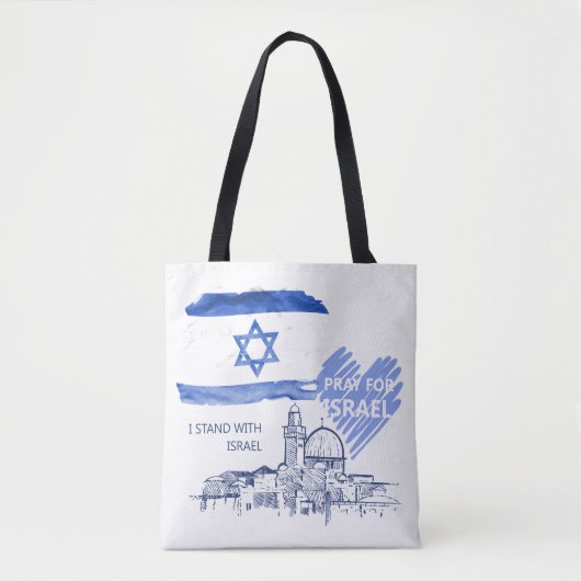 I pray for Israel I stand with Israel. World Peace Tasche (Vorderseite)