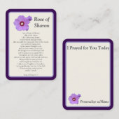 "I Prayed for You Today" Rose Sharon Notecard Mitteilungskarte (Vorne/Hinten)