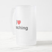 I Predigen der Liebe-(Herz) Mattglas Bierglas (Vorderseite Links)