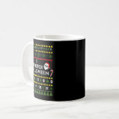 I Prefer Halloween Christmas Funny Ugly Sweater Kaffeetasse (Vorderseite Links)