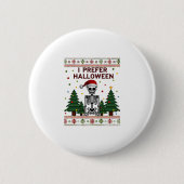 I Prefer Halloween Skeleton Ugly Christmas Skull S Button (Vorderseite)