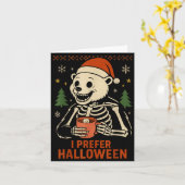 I Prefer Halloween Tree Bear Skeleton Christmas Wo Karte (Gelbe Blume)