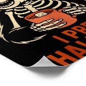 I Prefer Halloween Tree Bear Skeleton Christmas Wo Poster (Ecke)