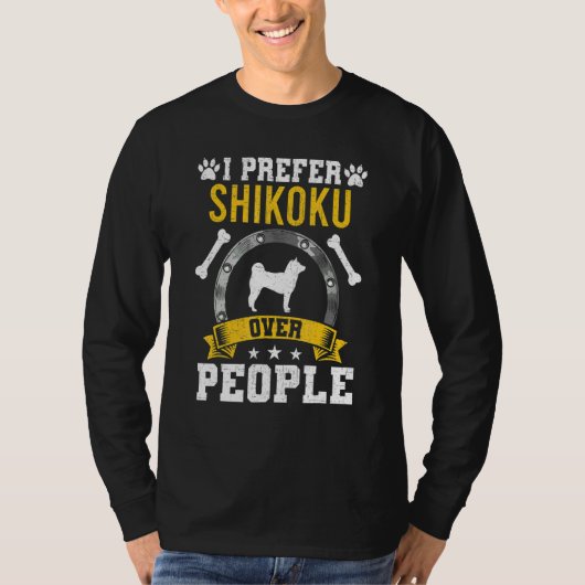I Prefer Shikoku Over People Dog T-Shirt (Vorderseite)