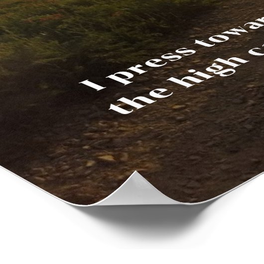 I press Toward the Goal Philippians 3:14 Scripture Poster (Ecke)