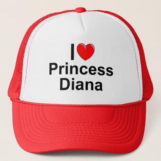 I Prinzessin Diana der Liebe-(Herz) Truckerkappe (Vorderseite)