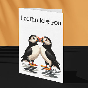 I Puffin Liebe Sie Valentinstag Jahrestag Karte