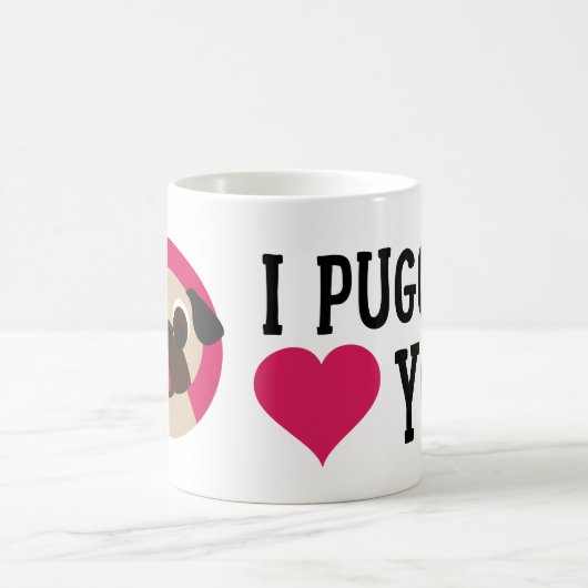 I Puggin Liebe schmeicheln sich Sie Mops-Tasse ein Kaffeetasse (Mittel)