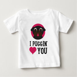 I Puggin Liebe schwärzen Sie Mops Baby T-shirt