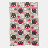 I Puggin Liebe schwärzen Sie Mops-Kreise und Handtuch (Vertikal)