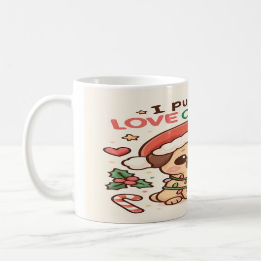 I Pugging Love Christmas: A Christmas Classic Kaffeetasse (Links)