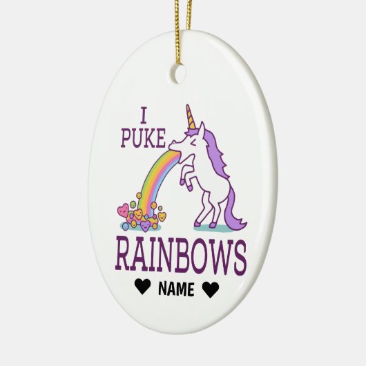 I Puke Rainbows Keramik Ornament (Links)
