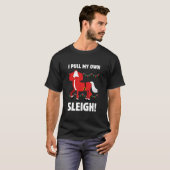 I Pull My Own Sleigh Funny Santa Claus Centaur T-Shirt (Vorne ganz)