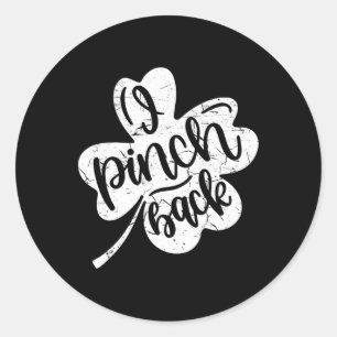 I Punch Ck Funny St Patrick's Day I Pinch Ck 2 Runder Aufkleber