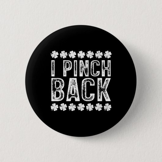 I Punch Ck Funny St Patrick's Day I Pinch Ck Button (Vorderseite)
