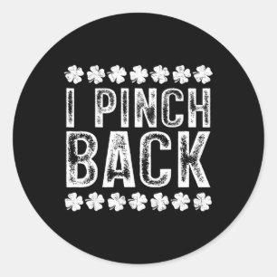 I Punch Ck Funny St Patrick's Day I Pinch Ck Runder Aufkleber