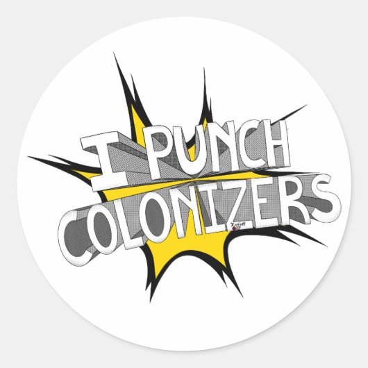 I PUNCH COLONIZERS RUNDER AUFKLEBER (Vorderseite)