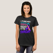 I Punched Thyroid Cancer Funny Thyroid Cancer Surv T-Shirt (Vorne ganz)
