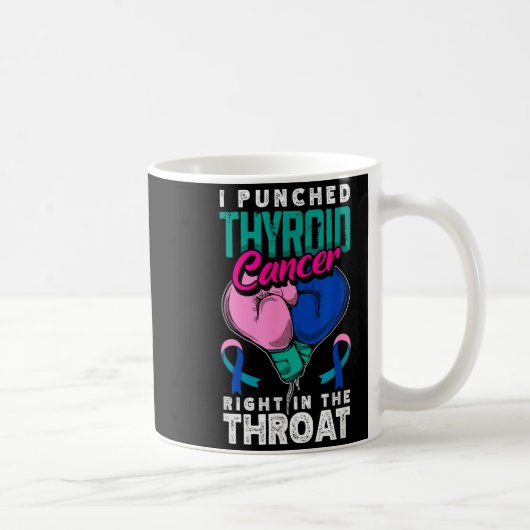 I Punched Thyroid Cancer Right In The Throat  Kaffeetasse (Rechts)