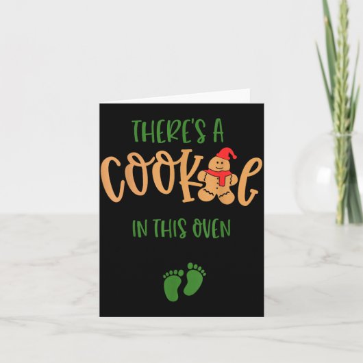 I Put A Cookie In That Oven Couples Christmas Preg Karte (Vorderseite)