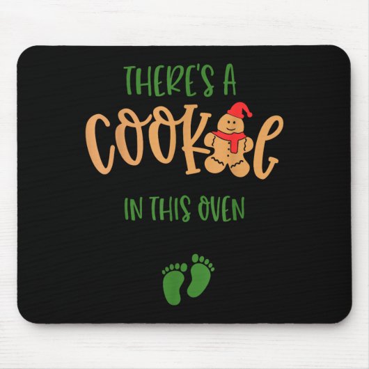 I Put A Cookie In That Oven Couples Christmas Preg Mousepad (Vorne)
