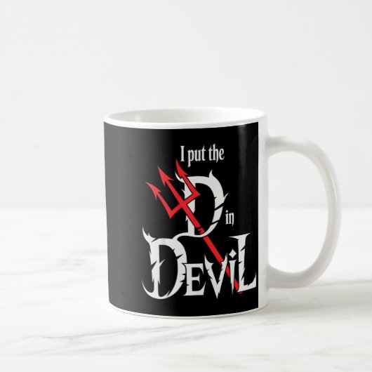 I Put D In Devil Halloween Funny Couple Halloween Kaffeetasse (Rechts)