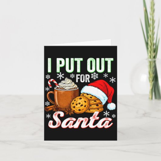 I Put Out For Santa Funny Xmas Christmas Couple Ma Karte (Vorderseite)