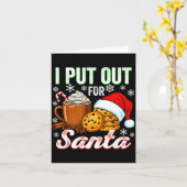 I Put Out For Santa Funny Xmas Christmas Couple Ma Karte (Gelbe Blume)