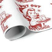 I Put Out For Santa Snarky Christmas Sarcastic Geschenkpapier (Rolleneckpunkt)