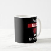 I Put The Bad In Badminton - Badminton Player Tee Kaffeetasse (VorderseiteRechts)