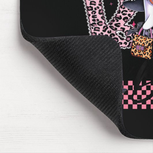 I Put The Boo In Boujee Cute Ghost Leopard Boujie Mousepad (Ecke)
