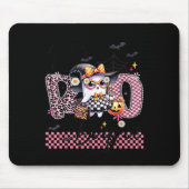 I Put The Boo In Boujee Cute Ghost Leopard Boujie Mousepad (Vorne)