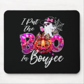 I Put The Boo In Boujee Cute Leopard Boujie Ghost Mousepad (Vorne)