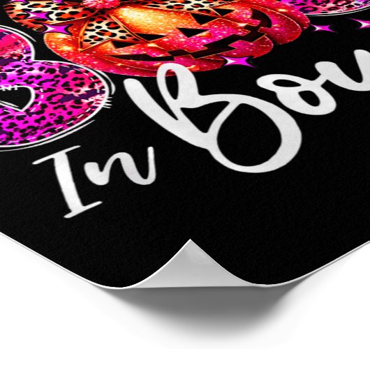 I Put The Boo In Boujee Cute Leopard Boujie Ghost Poster (Ecke)