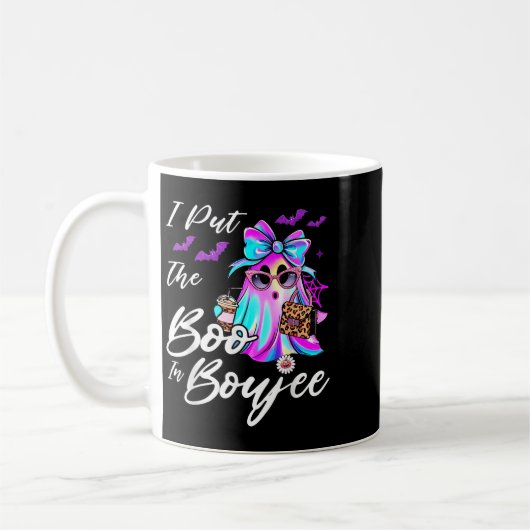 I Put The Boo In Boujee Funny Leopard Boujie Ghost Kaffeetasse (Links)