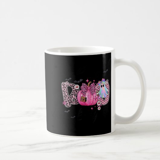 I Put The Boo In Boujee Funny Leopard Boujie Ghost Kaffeetasse (Rechts)