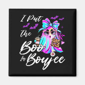 I Put The Boo In Boujee Funny Leopard Boujie Ghost Magnet (Vorne)