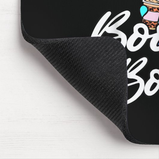 I Put The Boo In Boujee Funny Leopard Boujie Ghost Mousepad (Ecke)