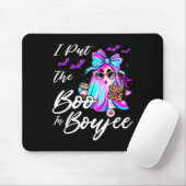 I Put The Boo In Boujee Funny Leopard Boujie Ghost Mousepad (Mit Mouse)