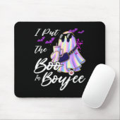 I Put The Boo In Boujee Funny Leopard Boujie Ghost Mousepad (Mit Mouse)